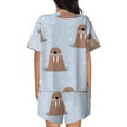 thumbnail image 6 of Fotbe Playful Walrus Wonders Print Pajama Set for Women 2 Piece Loungewear Short Sleeve Tops and Shorts Set Soft Sleepwear-Medium, 6 of 7