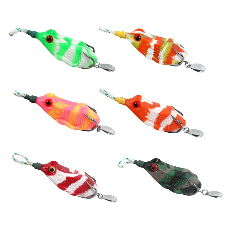 chidgrass Fishing Lures Lifelike Toad Thunder Frog Animal Bait Eye-catching  Vivid Realistic Tackle Accessories Fish Fittings Pink Yellow 