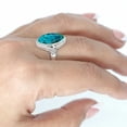 thumbnail image 4 of Natural Chrysocolla Ring 925 Sterling Silver Handmade Jewelry, 4 of 10