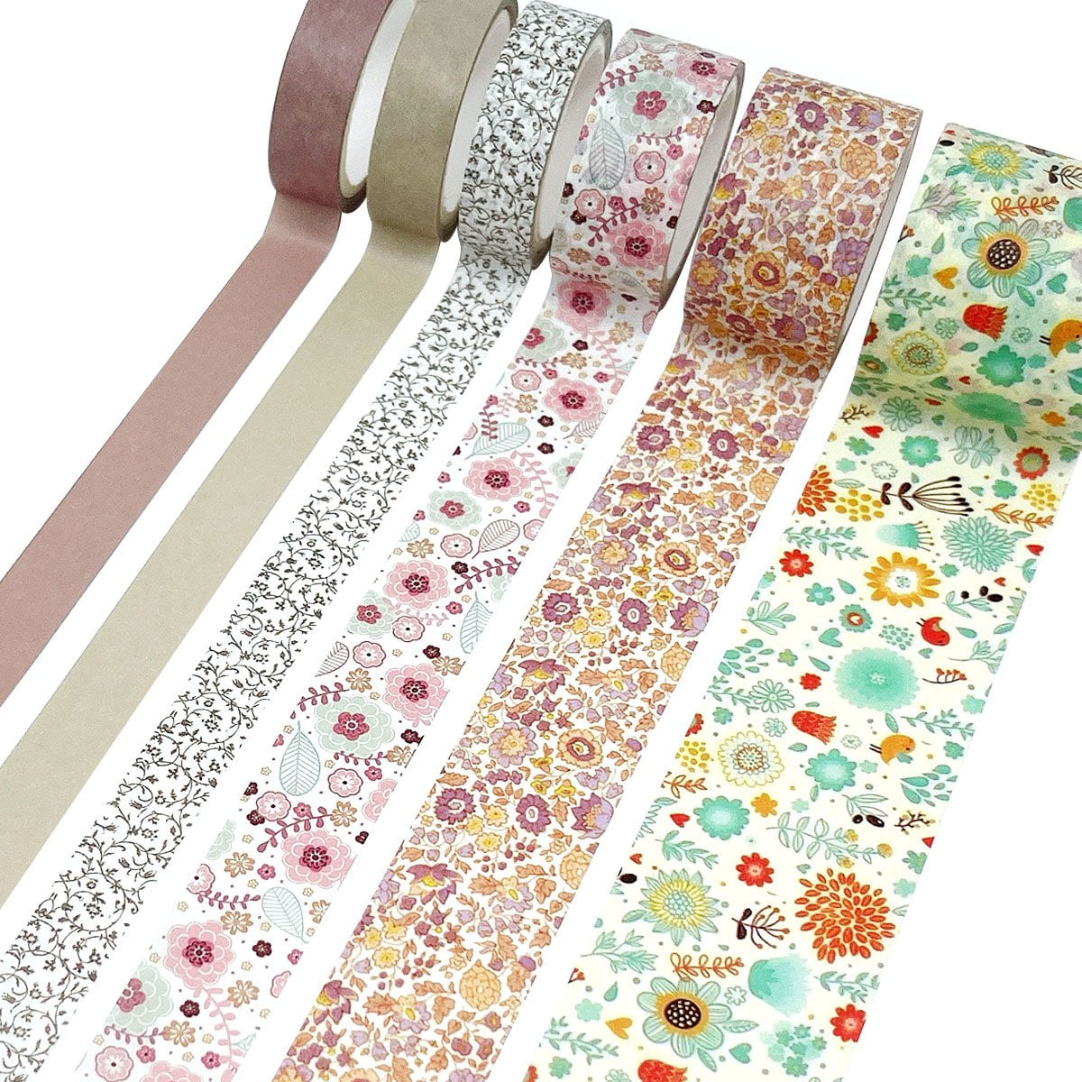 Wrapables Nature Metallic Foil Washi Tape Set for Scrapbooking, (8 Rolls),  Floral Bloom, 1 SET - Fry's Food Stores