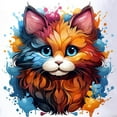 thumbnail image 3 of CafePress - Cute Cat Watercolor - Golf Shirt, Pique Knit Golf Polo, 3 of 4