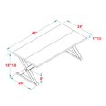 thumbnail image 3 of Robin 48" X-Jambe Table Basse en Bois Massif en Chêne Rustique/blanc, 3 of 7