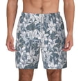 thumbnail image 3 of Uemuo Lilies Flowers Pattern Mens Swim Trunks Quick Dry Board Shorts with Mesh Lining, Stretch Beach Shorts Quick Dry No-Chafing Board Shorts-Small, 3 of 9