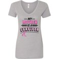 thumbnail image 3 of Inktastic My Mother is a Survivor Breast Cancer Awareness Women's V-Neck T-Shirt, 3 of 5
