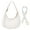 White, variant on Luxtrada Small Crescent Shoulder Bag Underarm Purse For Women (White)