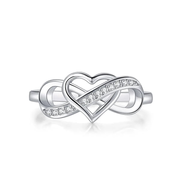 Anillos De Amor infinito para parejas, joyería de doble Color para mujer, regalo de compromiso de boda delicado, joyería de moda DZR029