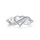 thumbnail image 1 of Anillos De Amor infinito para parejas, joyería de doble Color para mujer, regalo de compromiso de boda delicado, joyería de moda DZR029, 1 of 4