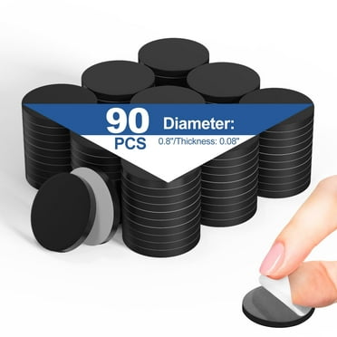MerryNine 90Pcs Magnetic Dot with Self Adhesive, 0.8" L x 0.8" H, Peel & Stick Flexible Sticky Magnetic Circles, for Crafts, Photos and Die Storage