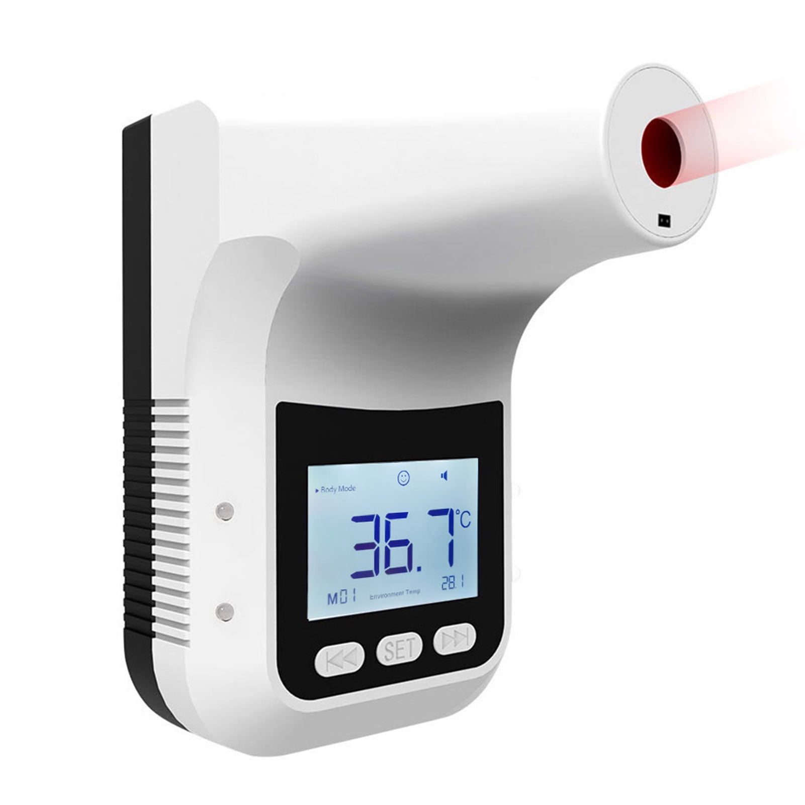 K3 Pro Sterile Thermometer Non- Automatic Infrared Thermometer Hanging Temperature 5 Languages Adjustable / USB/Power Bank/4*AA Battery 3 Installation