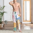 thumbnail image 2 of Naloa Zebra Colourful Pajama Pants Men, PJ Bottoms, Sleep & Lounge Pants-XX-Large, 2 of 6