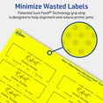 thumbnail image 5 of Avery Printable Rectangle Labels, Neon Yellow, 1-1/3" x 4", 1,120ct, 5 of 11