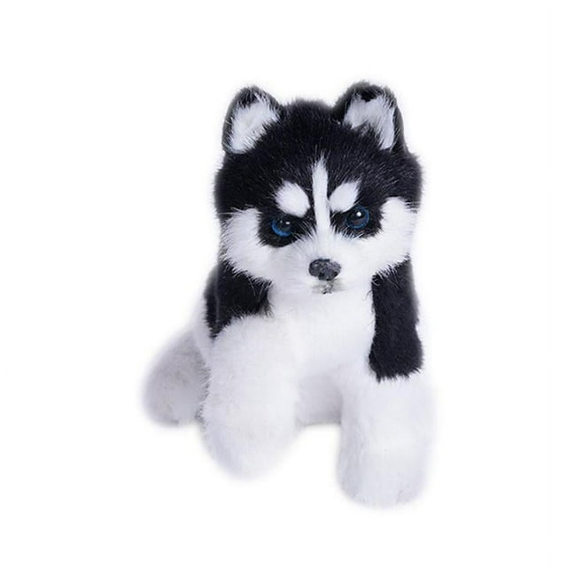 Juguete de simulación de perro de peluche TQEHS Husky cachorro Realista