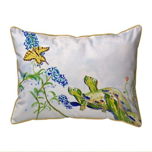 11 x 14 in. Turtles & Butterfly Small Indoor & Outdoor Pillow