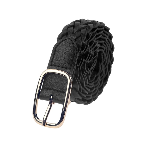 Cinturón trenzado para mujer INSPIRE CHIC con hebilla cuadrada versátil para abrigo, jeans, cinturones decorativos