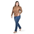 thumbnail image 2 of Blusa de satín Roman Fashion /Tallas Extras, 1802 (Cafe) cafe 42, 2 of 5
