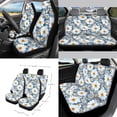 thumbnail image 2 of Yuyamidu Daisy Car Seat Cover Set with Steering Wheel Cover Seat Belt Covers Trash Can Air Vent Pocket Organizer Rear View Mirror Cover Cup Coasters Key Chain 15 PCS Car Decorative Accessories, 2 of 7