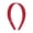 Red, variant on 1 inch Red Plastic Hard Headband with Teeth Head Band Women and Girls