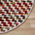 thumbnail image 6 of LR Home Geometric Braided Jute Border Area Rug, 4 ft. Round, White Multi-color, 6 of 7