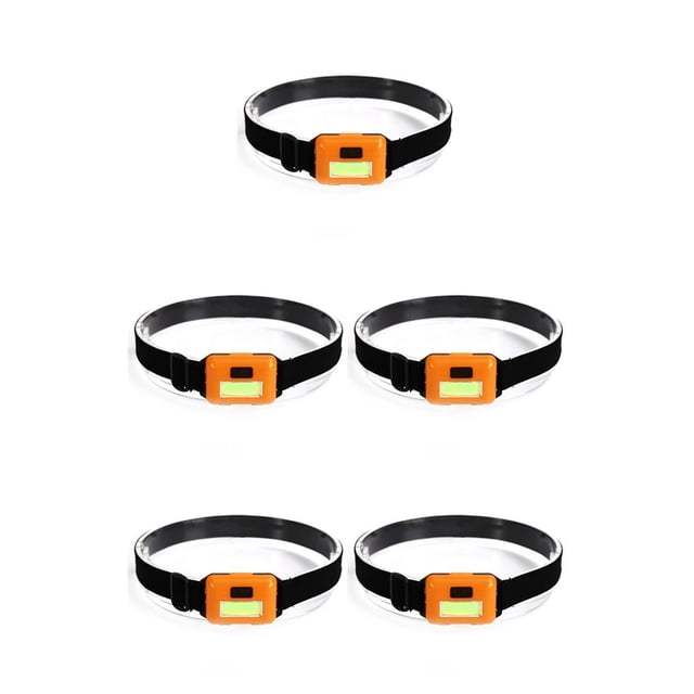 Faro delantero potente Wosthever 3W 150LM COB LED con diadema elástica Amarillo 5piezas