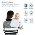 thumbnail image 3 of 2-in-1 Baby Bibs & Burp Cloths Set, 3-Layer Design, Large Size, Super Absorbent, 100% Organic Cotton, Soft & Comfortable，12-Pack, 3 of 8