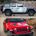 thumbnail image 3 of 50*50CM Star Car Sticker Decal for Car Hood Auto Five-Pointed Star Graphics Sticker for SUV Off-Road Vehicles Car Body Side Door Trunk (White), 3 of 5