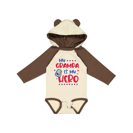 

Inktastic Memorial Day My Grampa is My Hero Gift Baby Boy or Baby Girl Long Sleeve Bodysuit