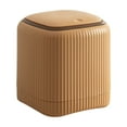 thumbnail image 3 of Kitchen Trash Can, Step-On Garbage Can with Lid, Tall Kitchen & Bathroom Trash Can, Small Office Waste Bin, Brown - Xuniizn, 3 of 7