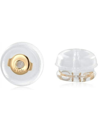 12X Locking Secure Earring Backs For Studs, Silicone Backs Gold Earring 