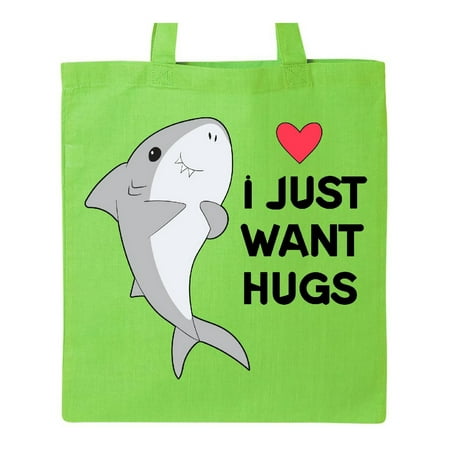 I Just Want Hugs cute shark Tote Bag