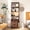 Walnut, variant on Nightstand, with Integrated Bookshelf and 2 Storage Drawers, Vertical Space-Saving Design for Bedroom and Study, 18.7x13.39x58.11 Inch White