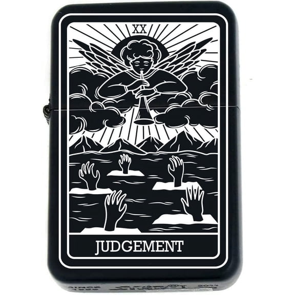 Tarot Card - 24 Major Arcana Cards Available Unique Collectible s Infinity Black Matt Windproof Lighters! (The-Judgement) - Christmas, Halloween & Valentines Day Gift