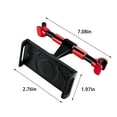 thumbnail image 3 of YUVA Car Rear Headrest Phone Mount, 360° Rotatable, Aluminum Alloy+ABS, Black/Red/Blue, Fits Phones/Tablets, Easy Install, Anti-Vibration, 3 of 8