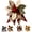 #D, variant on DIY Large Patchwork Bow Sewing Kit, Farmhouse Fabric Folded Flower Door Hanging Craft Set, DIY Craft Supplies, Gift for Adults Front Door Wall Window Porch