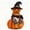 #5Halloween Pumpkin Scarecrow Figurine, variant on Clearance! Halloween Pumpkin Scarecrow Figurine, Resin Jack O Lantern Statue with Witch Hat and Crow, Fall Harvest Tabletop Decoration for Mantel Shelf Home Decor