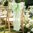 thumbnail image 6 of Chair Sashes Tulle Bow Ribbon, Satin Fabric Tie for Wedding Party Banquet Chair Back, Soft Reusable Polyester Wrinkle-Resistant, Versatile Event Decor for Birthday Shower Hotel, 6 of 6