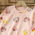 thumbnail image 4 of UAYOTSE Girls Long Sleeved and Long Legged Set Comfortable Soft Stylish Cartoon Print Girls Pajamas Set,Sizes 7-8 Years, 4 of 4