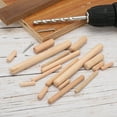 thumbnail image 6 of Uxcell 3/8 Wooden Dowel Pins,200 Pcs M10x40mm Wood Dowel Pins Hardwood Pegs Fluted Groove Easy Insertion for Craft Furniture, 6 of 6