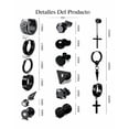 thumbnail image 4 of 15 Pares Aretes Xtellar  Hombre Piercing Pendientes Acero Inoxidable, 4 of 4