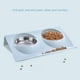 thumbnail image 1 of Cuenco de alimentación para mascotas, cuencos dobles para perros, cuencos dobles de acero inoxidable para mascotas, para un funcionamiento suave del perro, 1 of 10