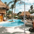 thumbnail image 3 of Freestanding Outdoor Shower with Detachable Shower Head, Deck Mounted Shower Faucet Set, 3 of 5