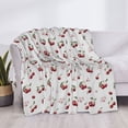 thumbnail image 3 of Uemuo Cherry Berries Printed Throw Blanket for Couch, Fluffy Fuzzy Blankets for Bed, Sofa, Cozy Flannel Faux Fur Blanket-40"x30", 3 of 6