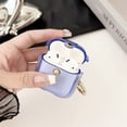 thumbnail image 4 of JTCASES for Airpods 2nd/1st Generation Case, Clear Soft TPU Protective Cover Compatible with AirPods 1/2 Wireless Charging Case with Keychain & Buckle (Transparent Purple), 4 of 7