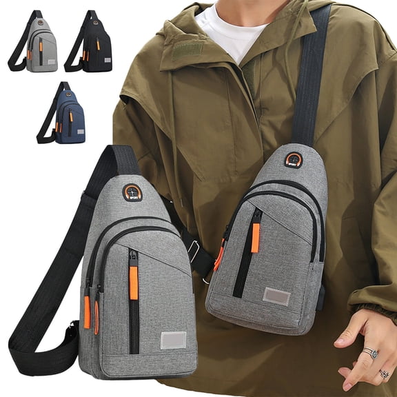 JVBTVB Men's Crossbody Sling Bag Lightweight Water Resistant Chest Pack Multipurpose Travel Backpack for Outdoor Sports Hiking Daypack