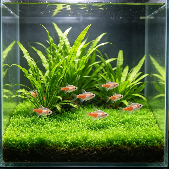 Alfombra de césped para acuario Sustrato para acuario con plantas acuáticas artificiales Alfombra de césped plástico denso para decoración y paisajismo del acuario
