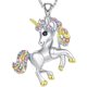 thumbnail image 1 of Exquisito collar de moda amor unicornio cristal unicornio colgante femenino collar animal joyería regalo de aniversario de bodas san valentin collares para mujer, 1 of 4