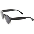 thumbnail image 3 of sunglassLA Unisex Retro Keyhole Nose Bridge Bold Round Horn Rimmed Sunglasses (Black-Fade / Smoke) - 48mm, 3 of 4