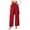 Red, variant on TEAJOPSUU Women's Wide Leg Pants High Waisted Tie Waist Wrap Pants with Pockets Casual Solid Color Daily Pants Red