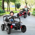 thumbnail image 2 of Honeyjoy 12V Kids Ride On Car Battery Powered Electric Remote Control LED Lights Music Black, 2 of 10
