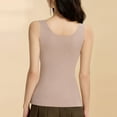 thumbnail image 6 of Antqov Thermal Tank Top Women, Solid Color Skinny with Built in Pads Seamless Base Layer Sleeveless Underwear Tops, Fall Winter Comfortable Soft Casual Thermal Vest, 6 of 7