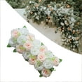 thumbnail image 4 of Ramo de arreglos florales es de rosas artificiales para arreglos florales beige y blanco Zulema Fila de flores de boda, 4 of 7